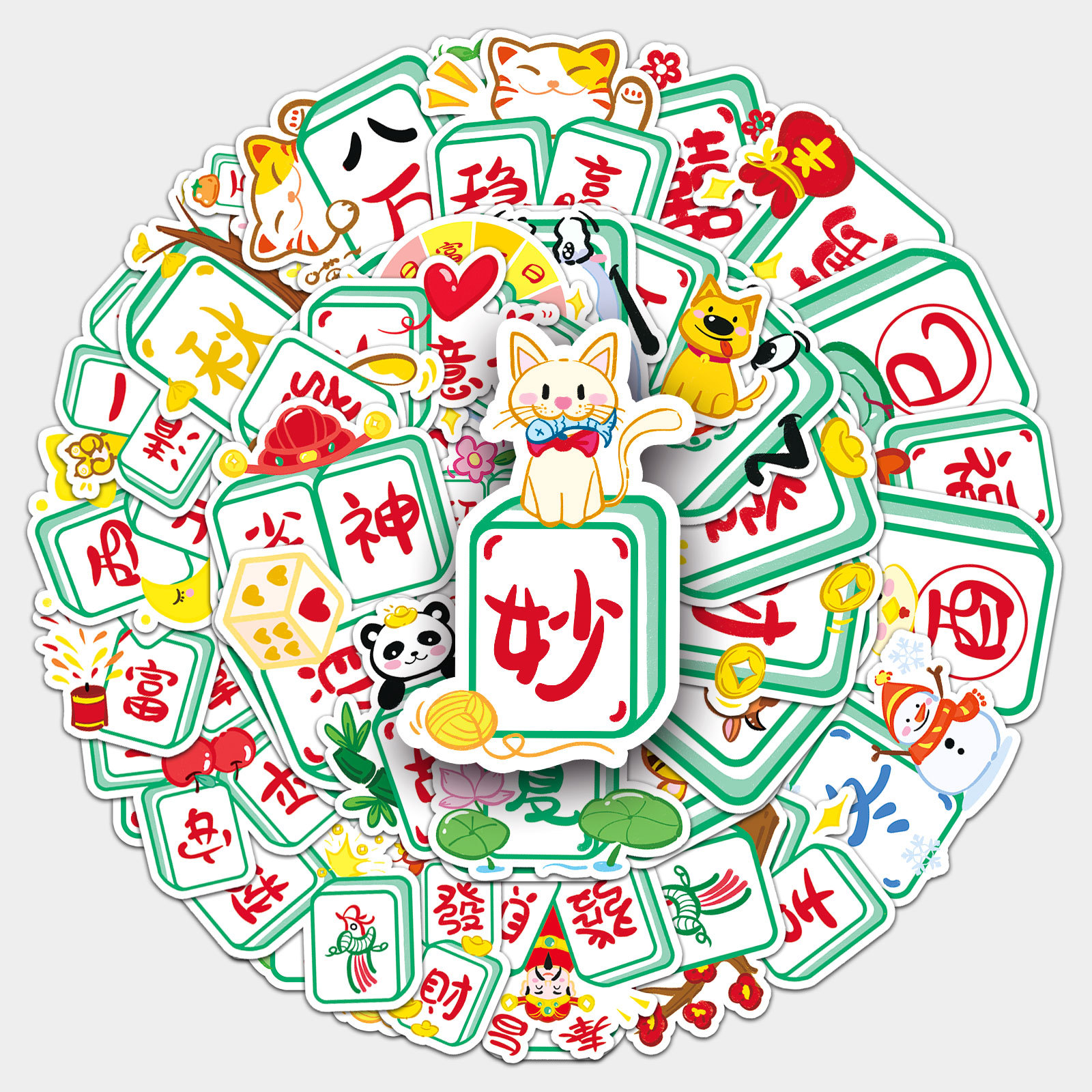 麻将挂坠图片卡通画像可爱（麻将挂饰）