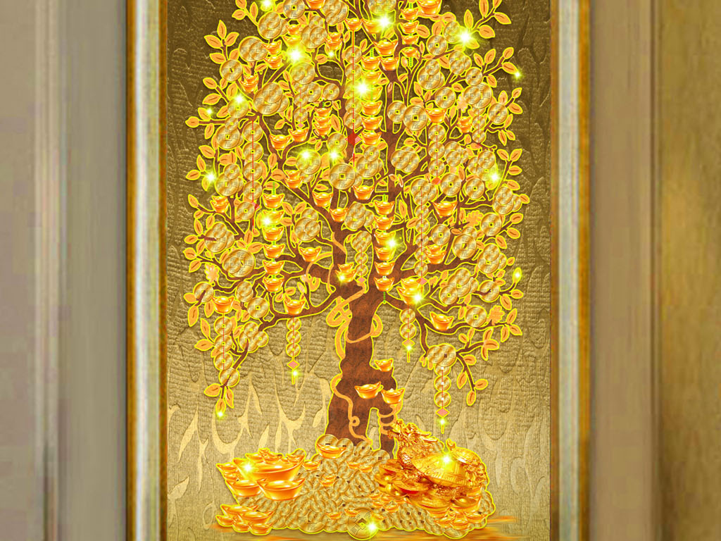 摇钱树壁画挂哪里最好（摇钱树画挂餐厅好吗）